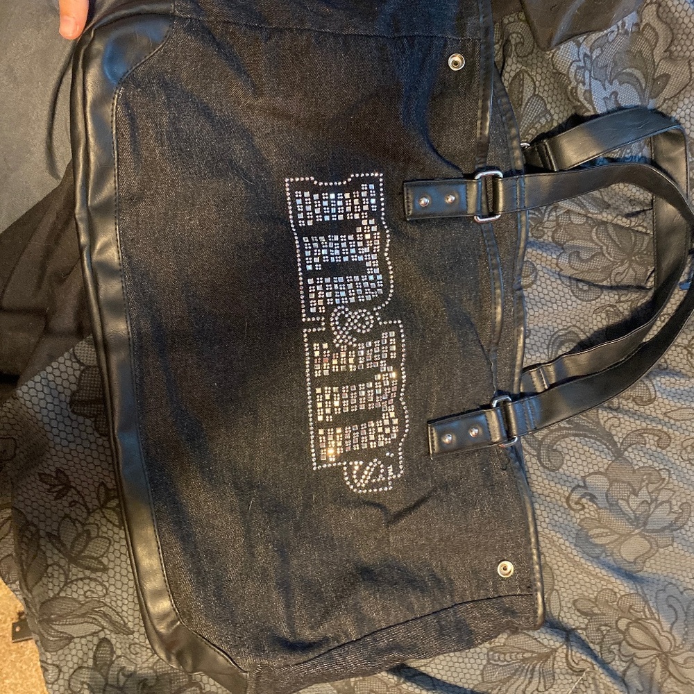 M&Ms bedazzled arm bag